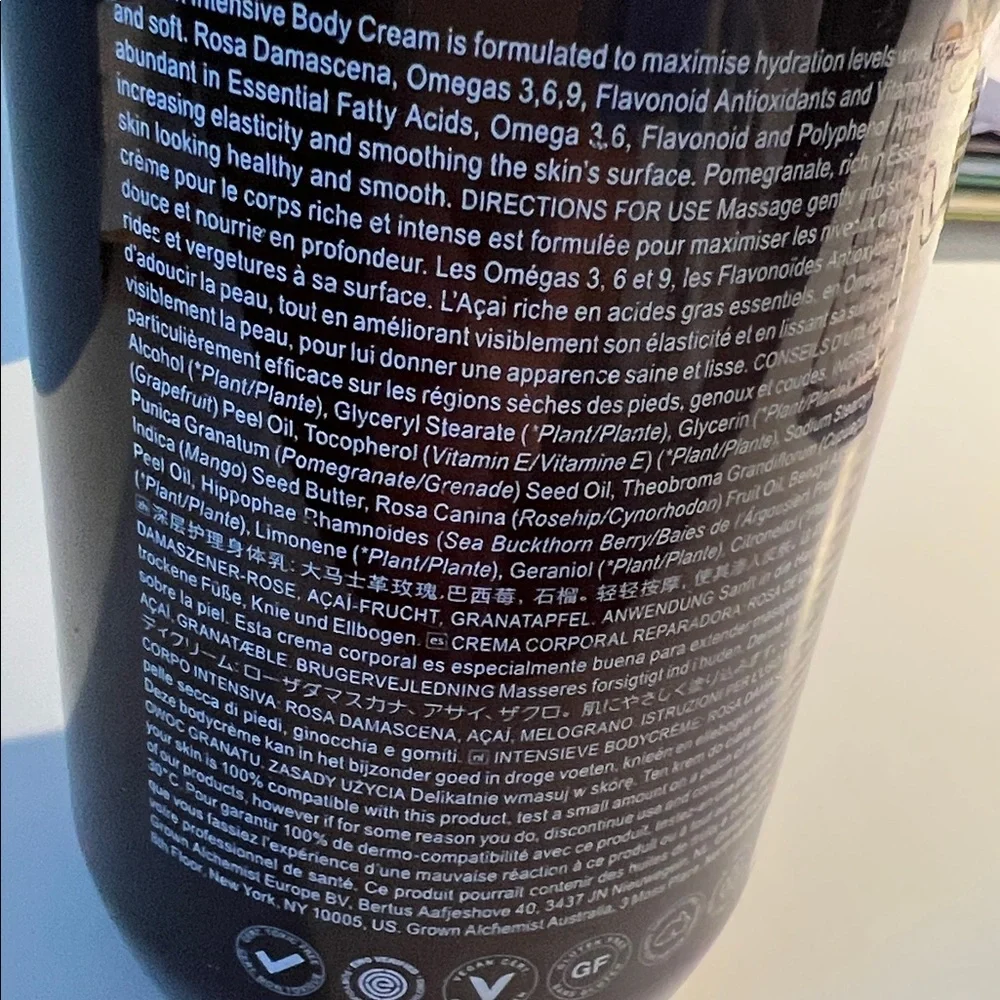 Grown Alchemist Intensive Body Cream - Rosa Damascena, Acai & Pomegranate